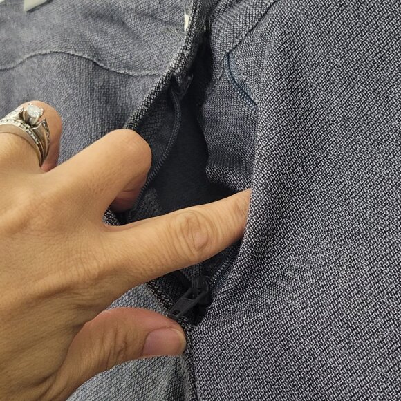 Claire France Women's Black Gary Zipper Pockets Mid Rise Cropped Dress Pant 14 - Picture 5 of 12